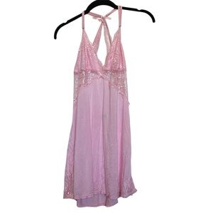 Avid Love Elegant Pink Lace Nightgown